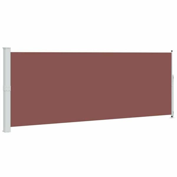Sammenklappelig sideopbevaring - EKSKLUSIV HUS - 180x500 cm - Brun - UV-bestandig polyester - Automatisk tilbagevenden brun