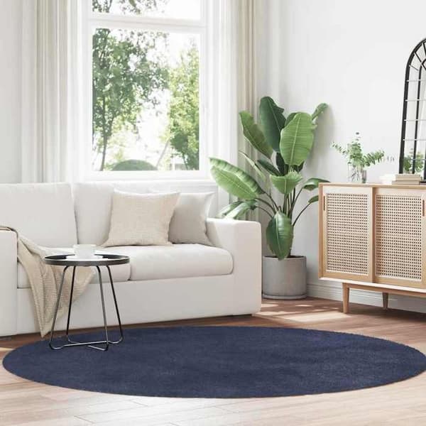 Tæppe shaggy - MAISON EXCLUSIVE - NAVARRA - 200x200 cm - marineblå - skridsikkert polyester marinblå