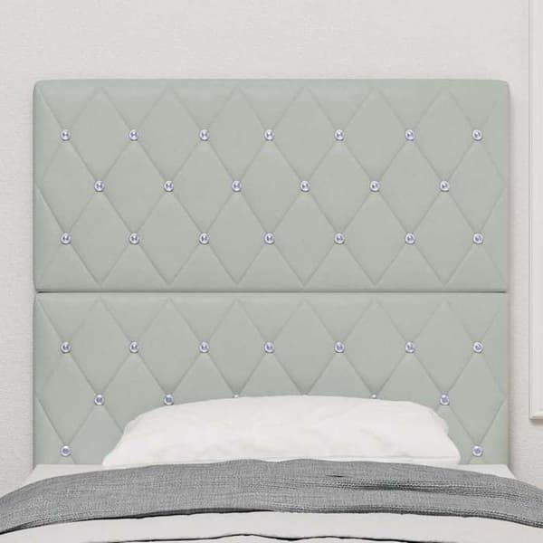 Maison Exclusive - LED-hovedgærde med LED-strips Lys Grå 100 cm Velour