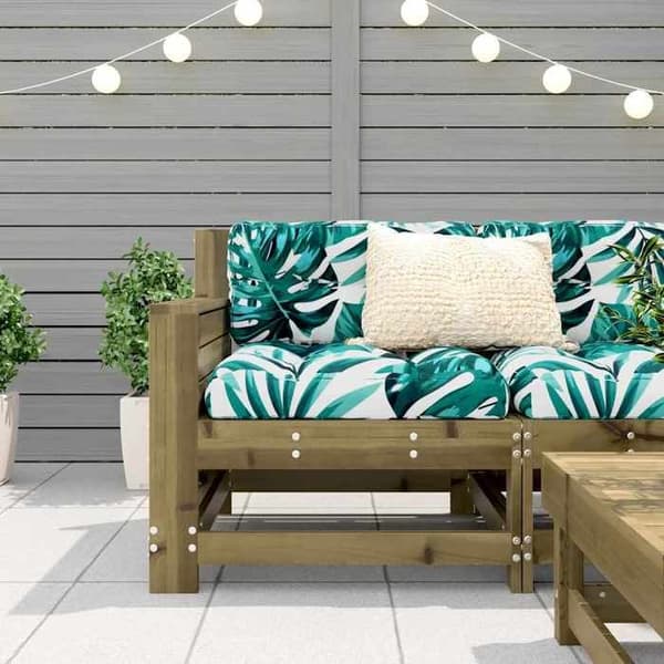Maison Exclusive - Trädgårdssoffa med armstöd 69x62x70,5 cm impregnerad furu