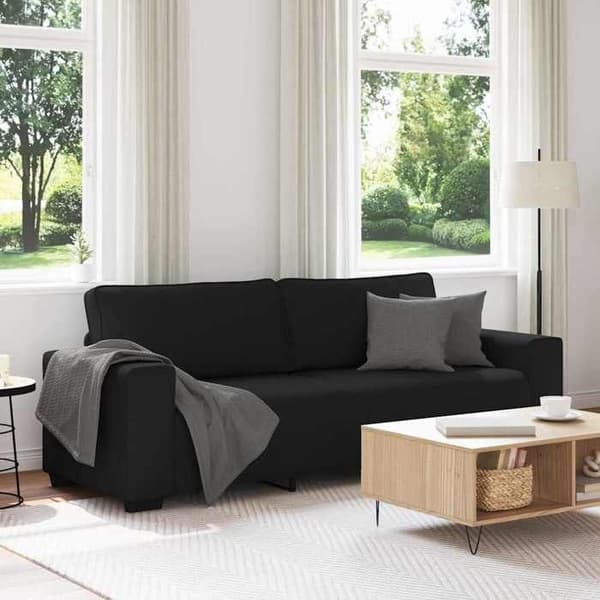 Maison Exclusive - Sort 3-personers sofa 220x77x82 cm stof