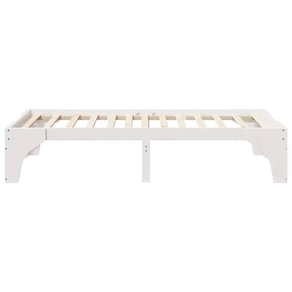Maison Exclusive - Sängram Vit 80 x 200 cm Massivt trä