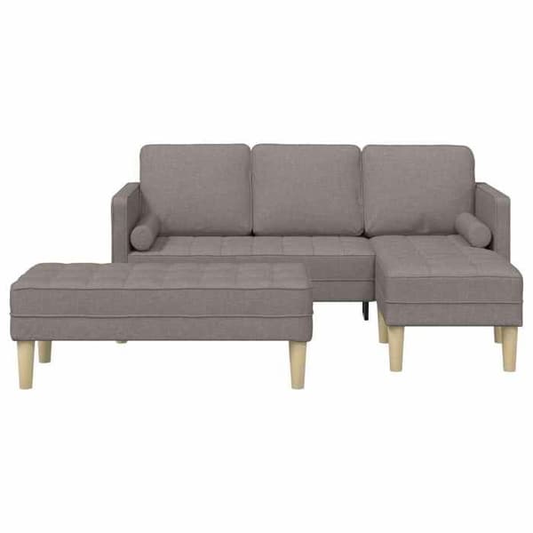 Soffa - EXKLUSIVT HUS - Set 2 delar - Taupe - Andningsbar polyester - Modulerbara sektioner Mol