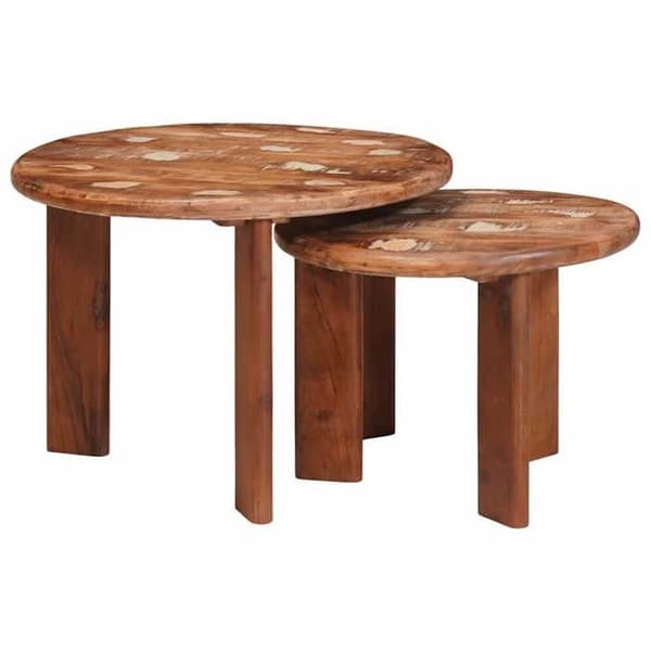 Borde - EKSKLUSIV HUS - Gigognes 2 stk - Gul - Rund - Ø50/Ø40 cm