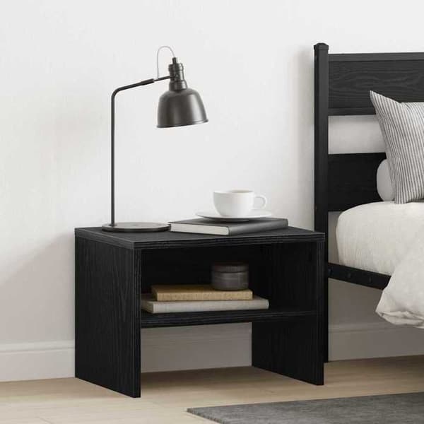 Maison Exclusive - Natbord 2 stk Sort eg 40 x 30 x 30 cm