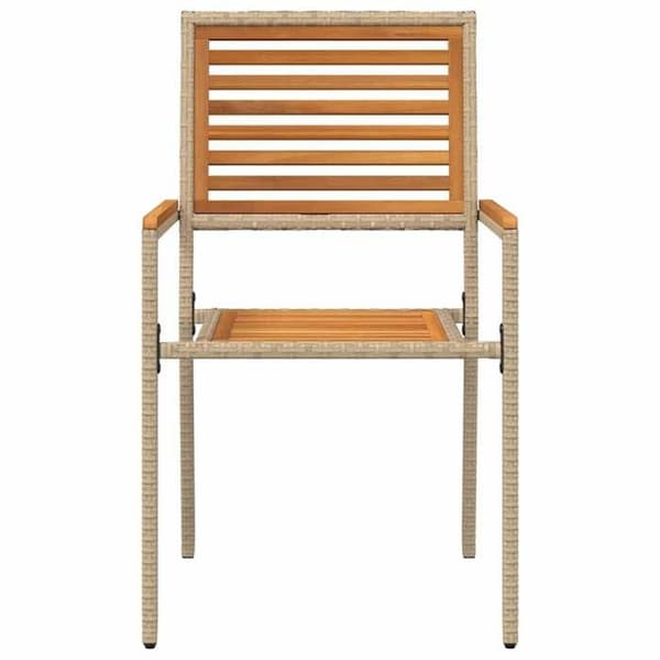 Maison Exclusive - Stapelbara trädgårdsstolar 4 st Brun och beige Brunt och beige
