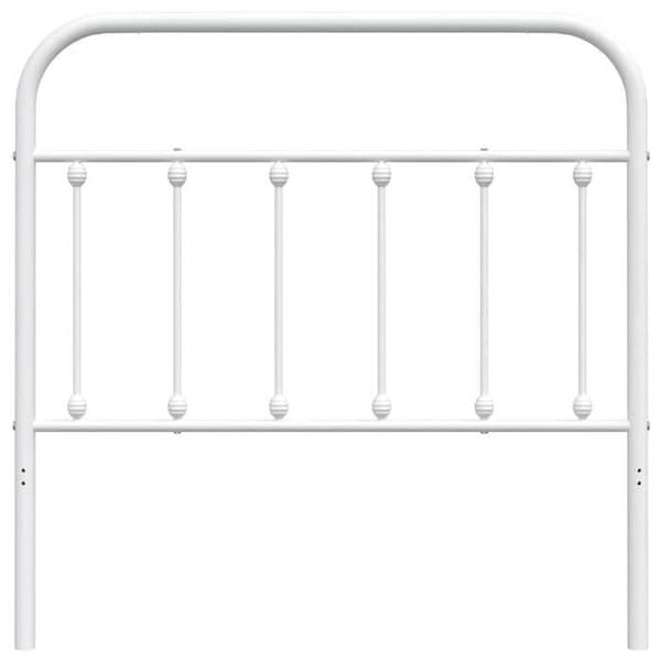 Hovedgærde - EKSKLUSIV HUS - Klassisk - hvid metal - 100 cm - robuste ben Vit
