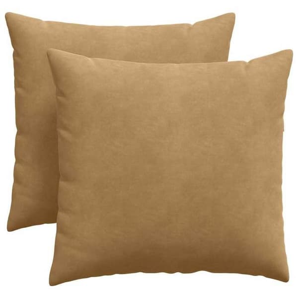 Sofa puder - EKSKLUSIV HUS - 45 x 45 cm - Fløjl - Brun - Sæt af 2 brun