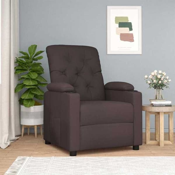 Maison Exclusive - Mørkebrun Recliner Stol i Stof