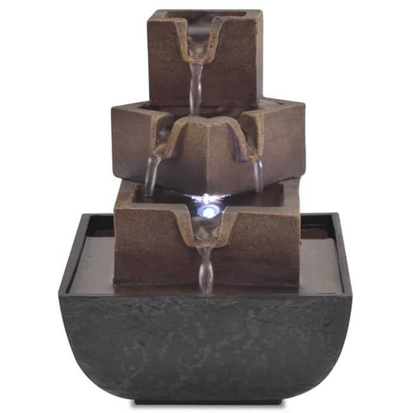 Maison Exclusive - Inomhusfontän med LED-belysning i polyresin