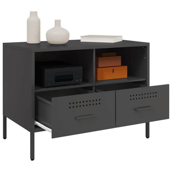 Maison Exclusive - TV-møbler 2 stk sort 68x39x50,5 cm stål