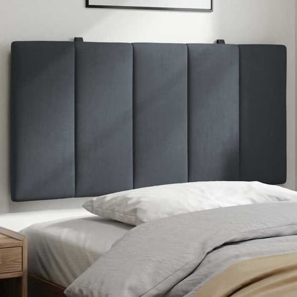 Hovedgærdedæmper - MAISON EXCLUSIVE - Hanko - 100 cm - Mørkegrå velour - Skumfyld Mörkgrå