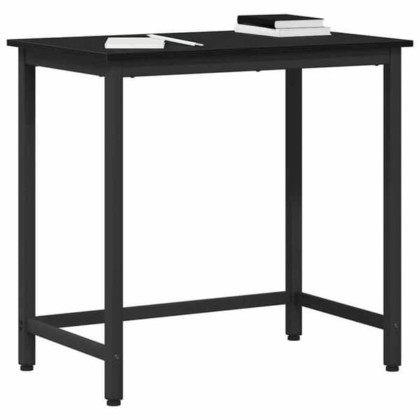 Maison Exclusive - bord Egetræ sort 100 x 50 x 76,5 cm Ingeniørtræ og stål