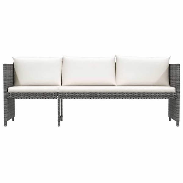 Maison Exclusive - Trädgårdsmöbler 6 delar med kuddar i grå flätad resin