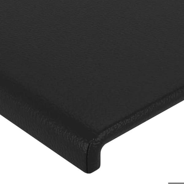 Maison Exclusive - LED Hovedgærde Sort 90x5x118/128 cm Simili-læder Svart