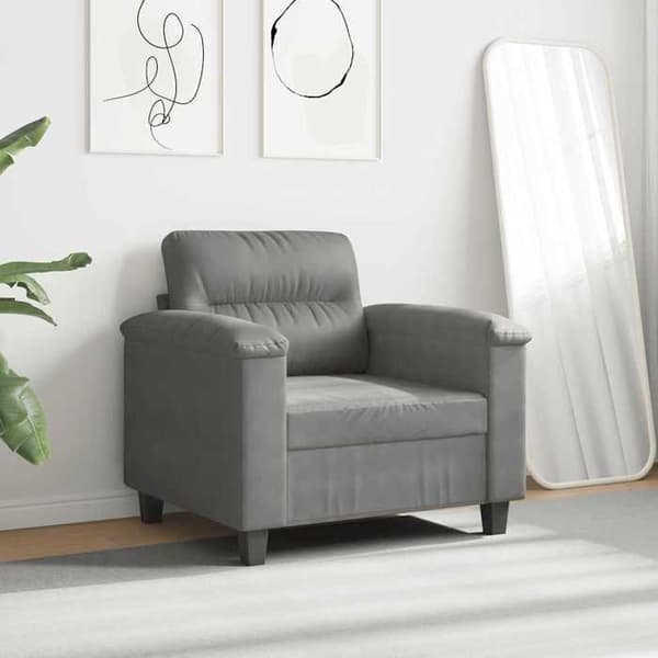 Maison Exclusive - Tummanharmaa nojatuoli 60 cm mikrokuitukangas