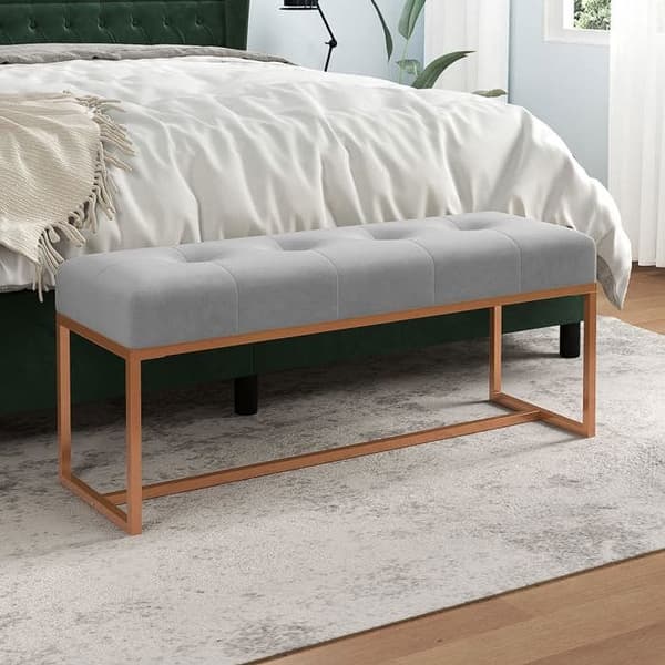 Maison Exclusive - Harmaa penkki 110x36x45 cm sametti Grå