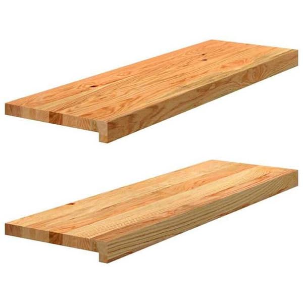Trappe - EKSKLUSIV HUS - 2 stk - Massivt egetræ - 80x25x2 cm - Lys brun ljusbrun