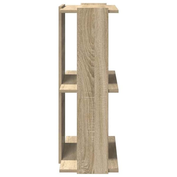 Maison Exclusive - Bibliotek i 3 niveauer, Sonoma eg, 60x30x80 cm
