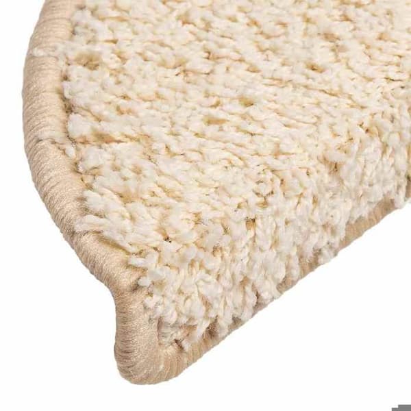 Maison Exclusive - Trappe tæppe 20 stykker 56 x 17 x 3 cm Creme Halvrund Grädde