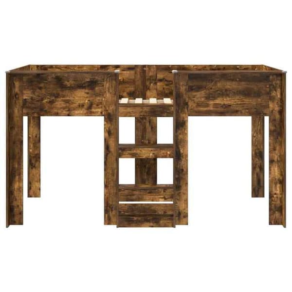 Maison Exclusive - Våningssäng för Barn Rökt Ek 100 x 200 cm