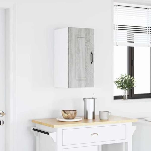 Maison Exclusive - Kalmar vægskab til køkken i grå sonoma ingeniørtræ