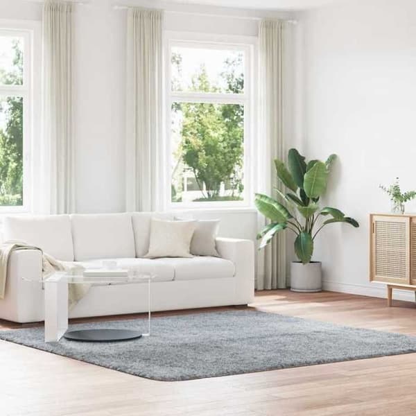 Maison Exclusive - NAVARRA vaaleanharmaa pitkäkarvamatto 240x240 cm