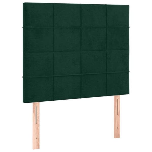Maison Exclusive - LED-päätyvihreä 80x5x118/128 cm Sametti Mörkgrön