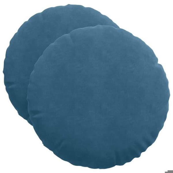 Maison Exclusive - Sittkuddar 2 st Sammet Blå Ø50 x 19 cm Blå