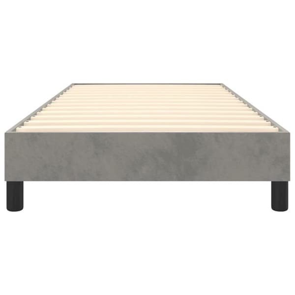 Sengramme - Exclusiv Hus - Blødt Velour - 90x190 cm - Robuste Ben ljusgrått
