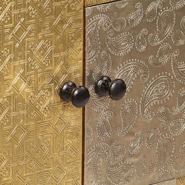 Maison Exclusive - Buffet 80x30x75 cm Massiv akacietræ Honungsguldfinish