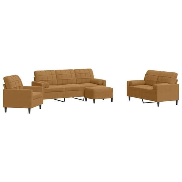 Maison Exclusive - Sæt af 4 sofaer med puder og velourpuder