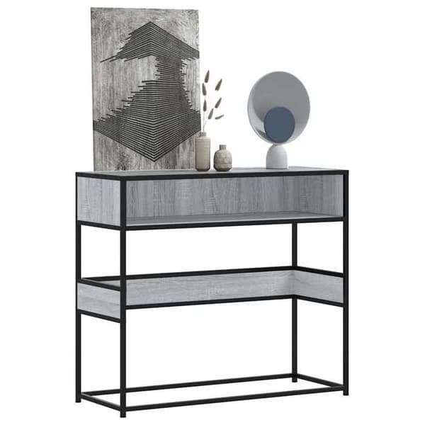 Maison Exclusive - Consolebord sonoma grå 90x35x80 cm ingeniørtræ