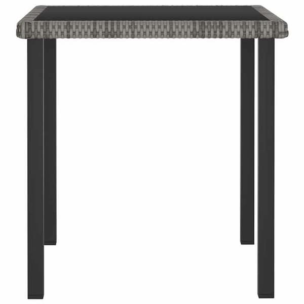 Maison Exclusive - Trädgårds matbord Grå 70x70x73 cm Flätad resin