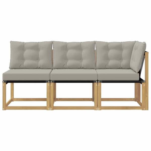 Maison Exclusive - 3 stk. Udestue Sofa Midte og Hjørne Hvid