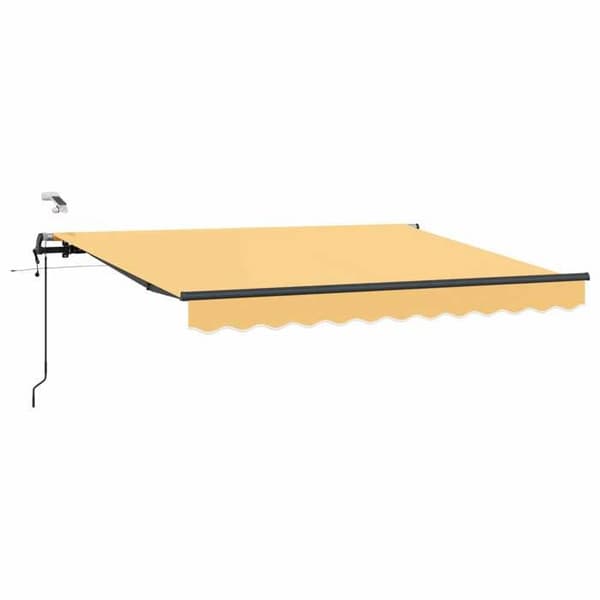 Maison Exclusive - Elektrisk markis med LED och sensor 4,5 x 3,5 m Sand Sand