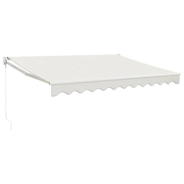 Maison Exclusive - Retractable awning crème 3,5x2,5 m tyg och aluminium