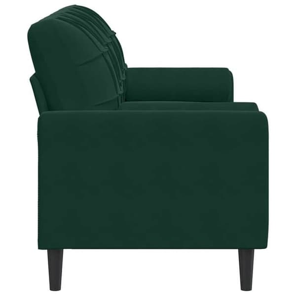 Maison Exclusive - Soffa 3 platser med mörkgröna kuddar 180 cm sammet