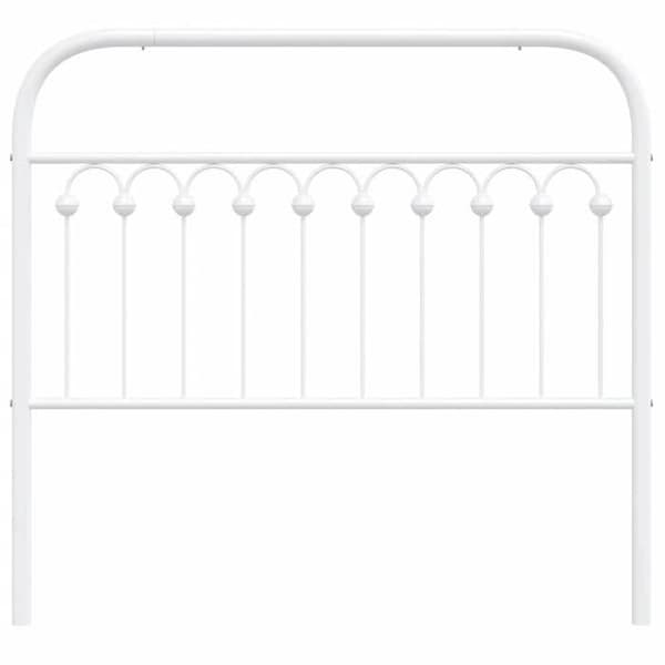Hovedgærde - EKSKLUSIV HUS - 100 cm - Metal - Hvid - Klassisk design Vit