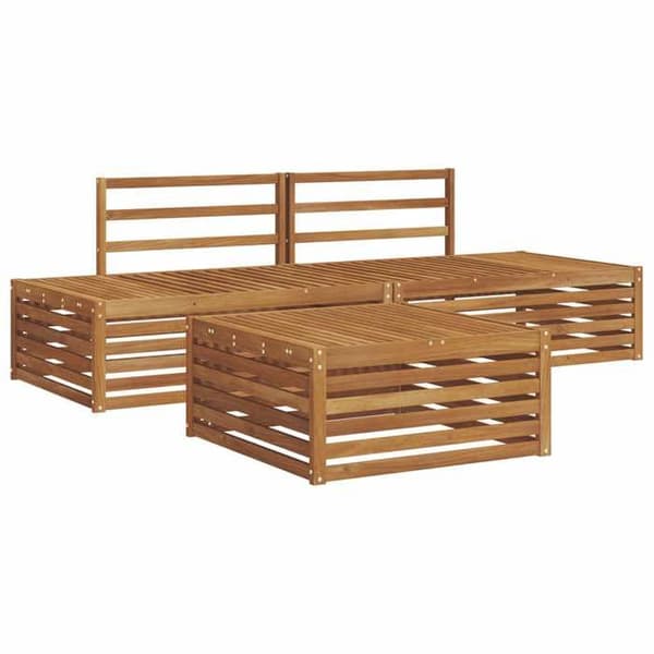 Maison Exclusive - 4 stk. Udendørs Sofa Sæt i Massivt Akacietræ