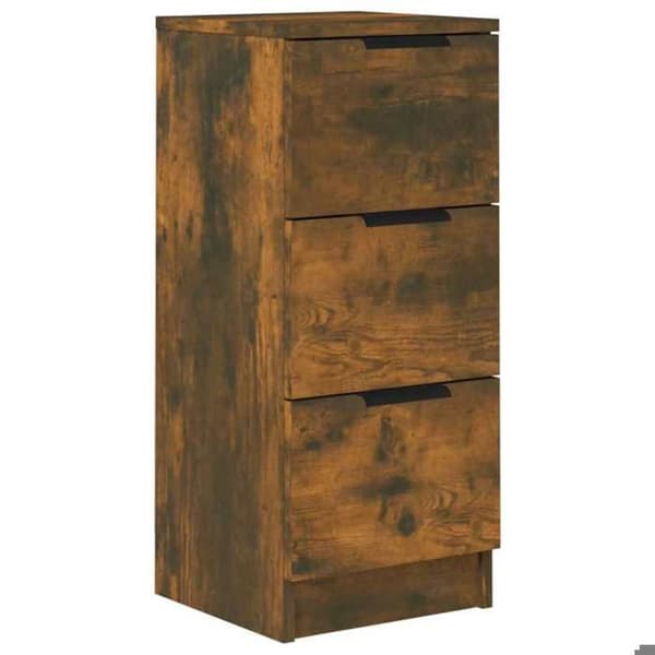Maison Exclusive - Buffé Ek rökt 30x30x70 cm Ingenjörsträ
