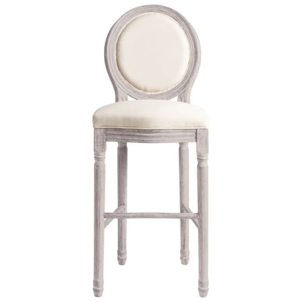 Baari-istuin - Maison Exclusive - 2 kpl - Valkoinen kerma - Pehmustettu istuin 77 cm Vit grädde