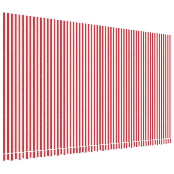 Maison Exclusive - Ersättningstyg för röd och vit markis 600x350 cm polyester