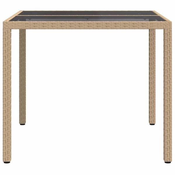 Maison Exclusive - Trädgårdsbord Beige 90 x 90 x 75 cm polyrotin beige