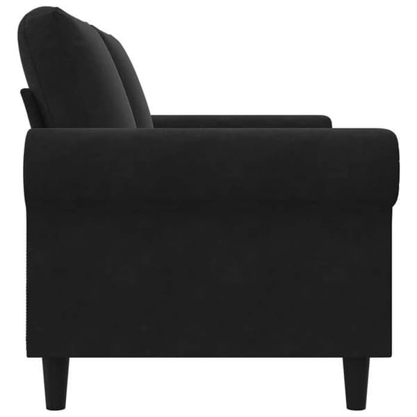 Maison Exclusive - Musta 2-paikkainen sohva 140 cm Sametti