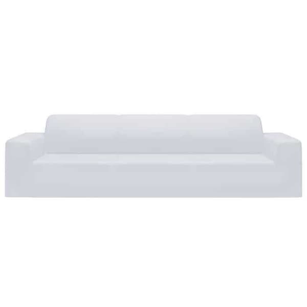Maison Exclusive - Utsträckbar sofföverdrag för 4 platser Vit Jersey av polyester