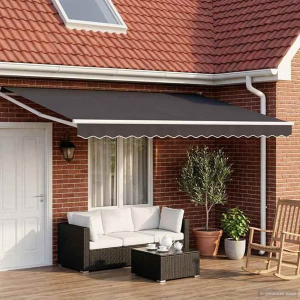 Maison Exclusive - Elektrisk utdragbar markis Antracit 5 x 3 m