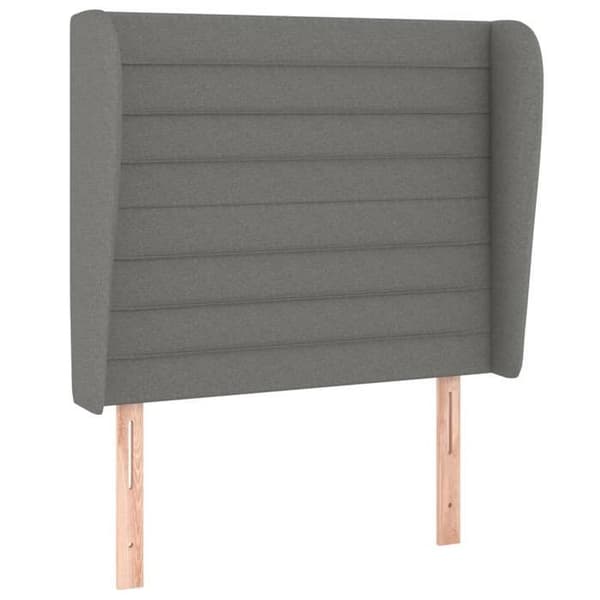Maison Exclusive - Sänkyperä ja tummanharmaa patja 90x190 cm Kangas