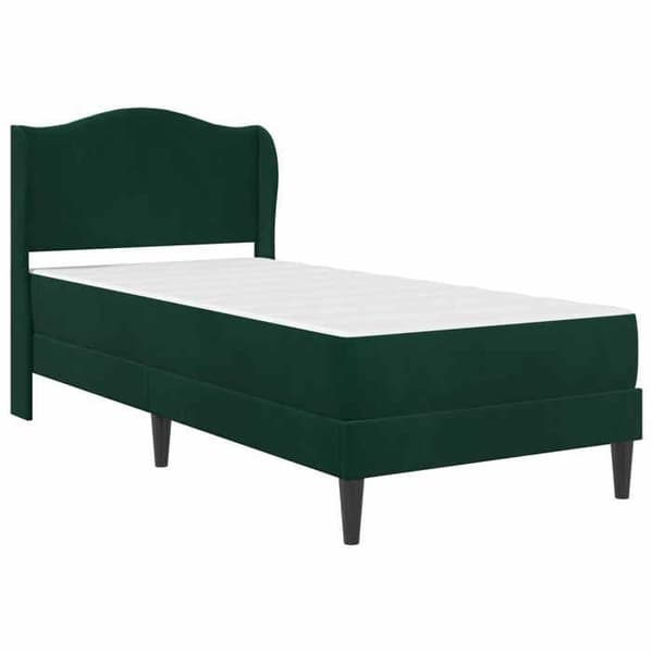 Maison Exclusive - Sängram 2 delar Mörkgrön 90 x 190 cm Sammet