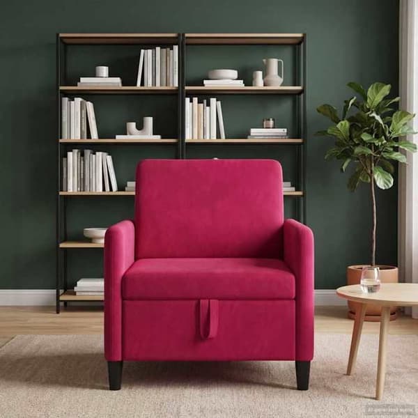 Maison Exclusive - Sohva säilytystilalla Bordeaux 72 x 78 x 87 cm Polyesteri